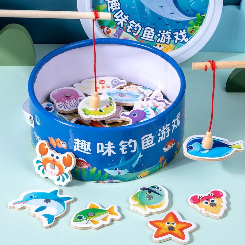 Children's magnetic fishing toys 1-2 years old 3 boys and girls 1 and a half years old baby parent-c