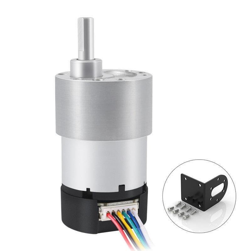 Motor giảm tốc encoder JGB37-520 AB pha robot xe tự hành 12V chính xác