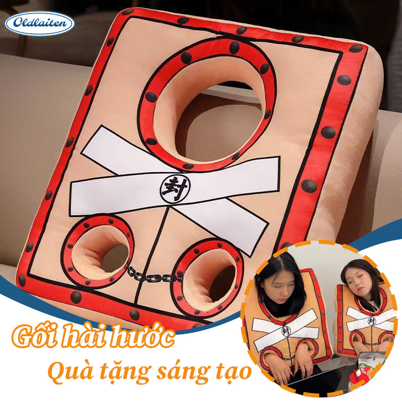 Gối Tù Nhân Còng Tay Hài Hước - Gối Gông Cùm Gối Ngủ Tù Nhân, Món quà sáng tạo dành tặng bạn bè và g