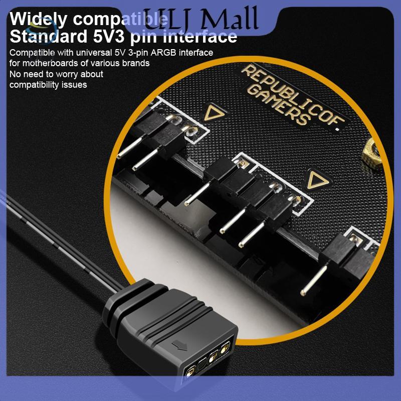 Quạt làm mát PC ULJ ARGB HUB 1 đến 11 5V 3Pin LED Strip Light HUB Adapter SATA Power ARGB Fan Splitt