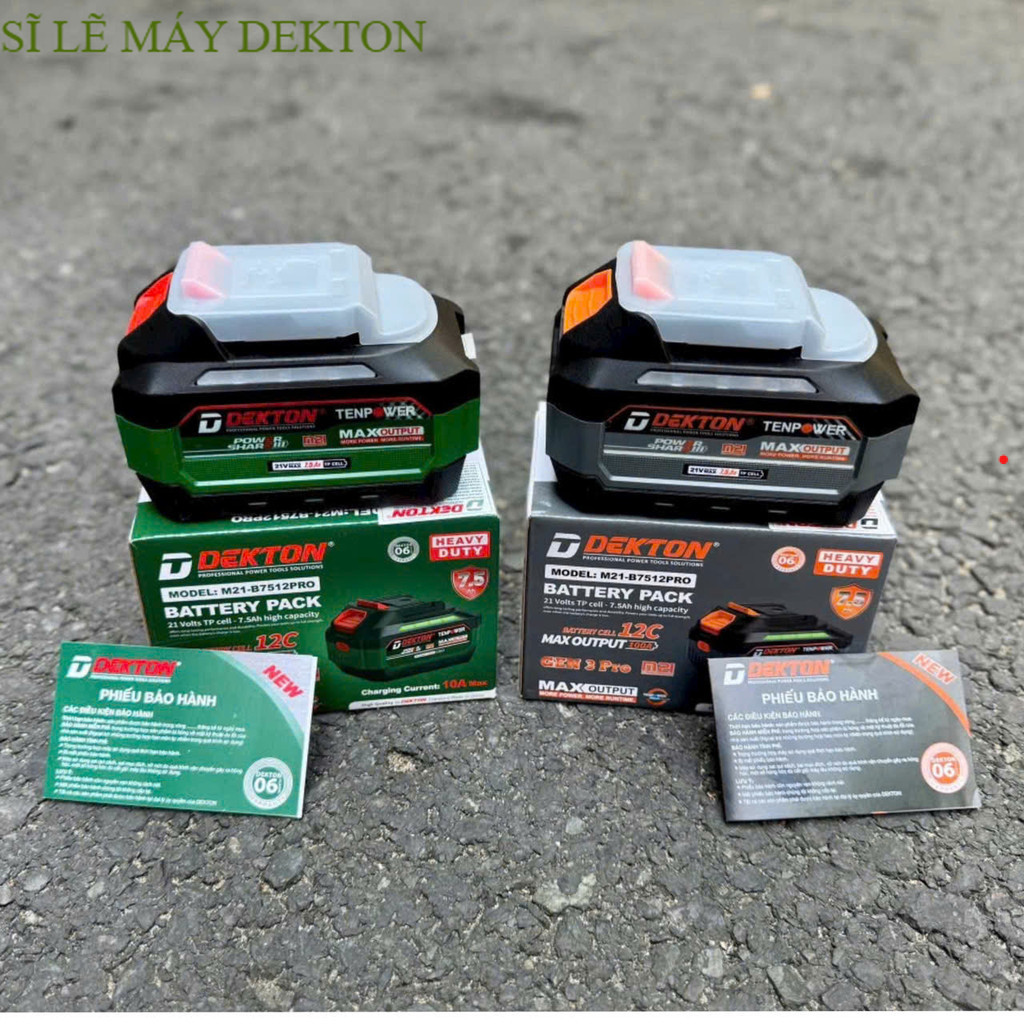 {HOẢ TỐC} PIN DEKTON THẾ HỆ THỨ 3 M21GEN 3 PRO- PIN 7.5A EVE- M21-B7512PRO XẢ TỐI ĐA 100A Máy sĩ DEK