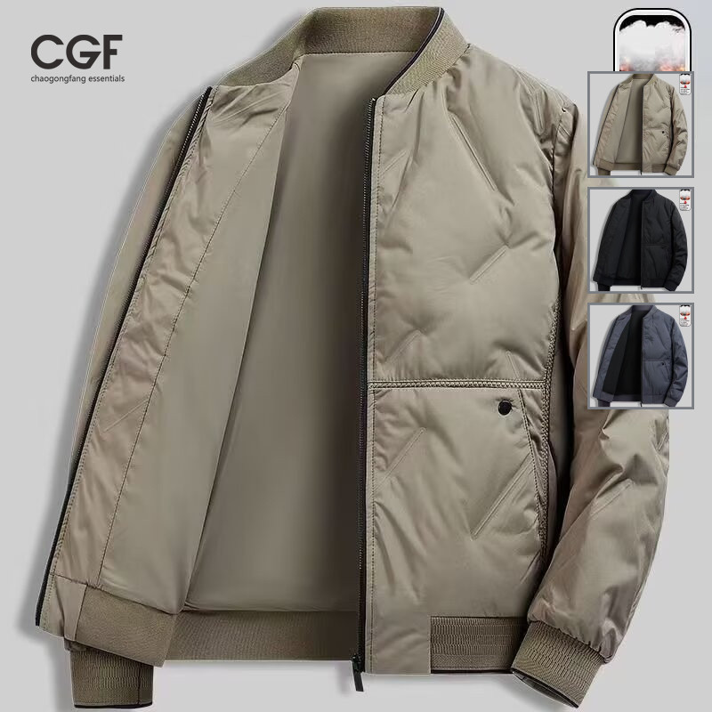 CGF Mùa xuân 2025 Áo Khoác Bomber Nam Cổ Polo Form Rộng Just Fit
