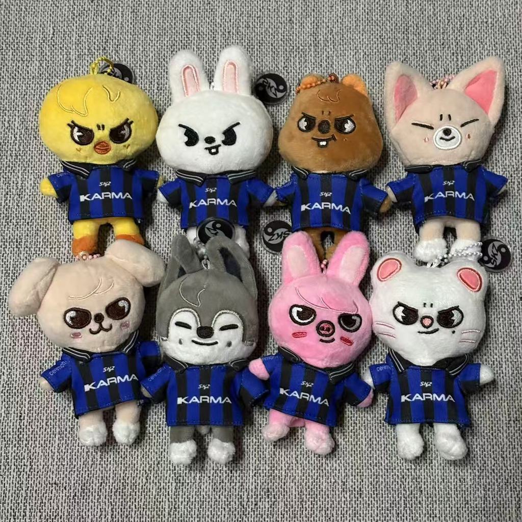 Mới Kpop Thần Tượng Đi Lạc Trẻ Em KARMA Sang Trọng Búp Bê Móc Khóa SKZOO Thú Nhồi Bông Móc Khóa