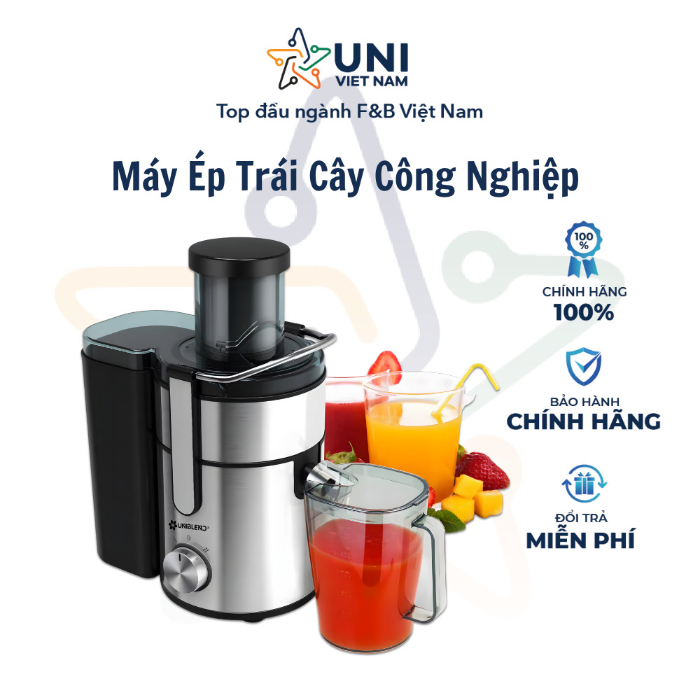 Máy Ép Trái Cây Công Nghiệp Uniblend SS-33 – Công Suất 1000W, Ép Nhanh, Kiệt Bã, Phù Hợp Quán Cà Phê