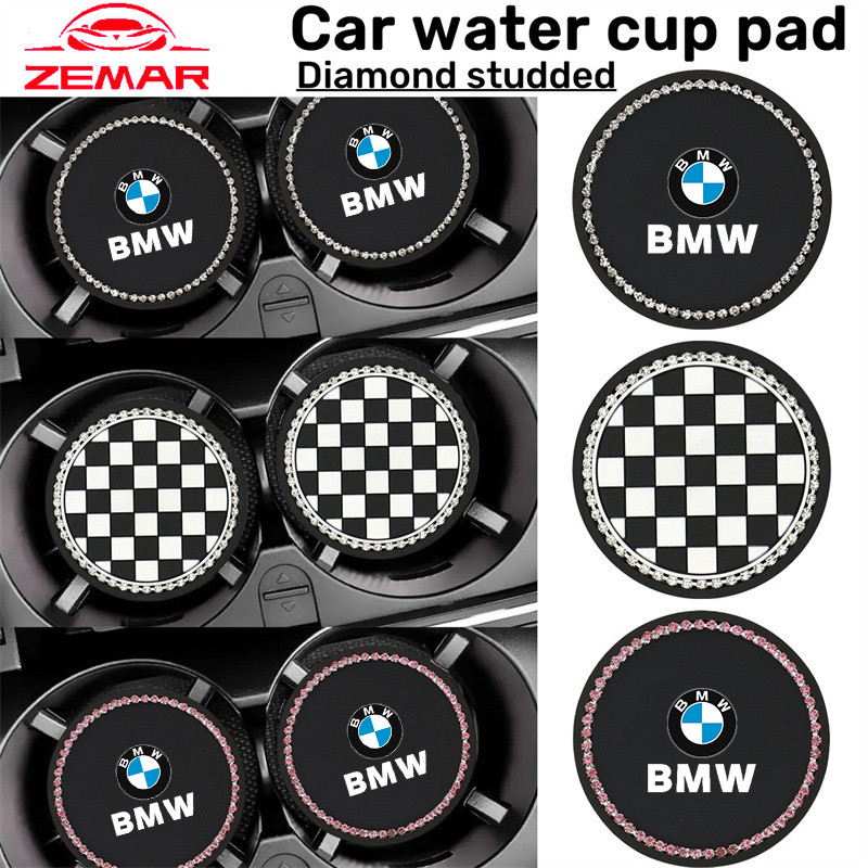 BMW Universal Car Cup Holder Coaster Car Water Cup Pad dát kim cương Tấm cao su chống trượt cho X5 G