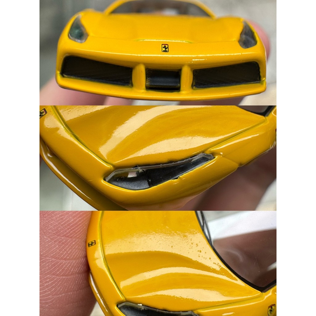 Jingshang Kyosho 1 / 64 Ferrari Ferrari 488 GTB Bánh xe màu vàng đen mười hai viên đạn 12 viên Hộp đ