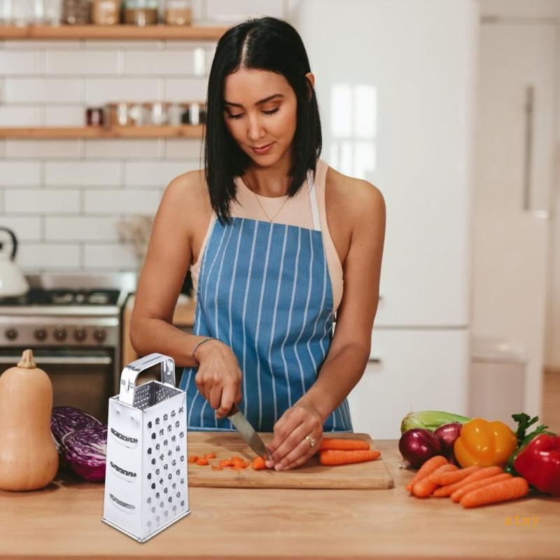 4 Side 430 Nonrust Steel Vegetable Grater Flat Ergonomic Handle Slicing Tool