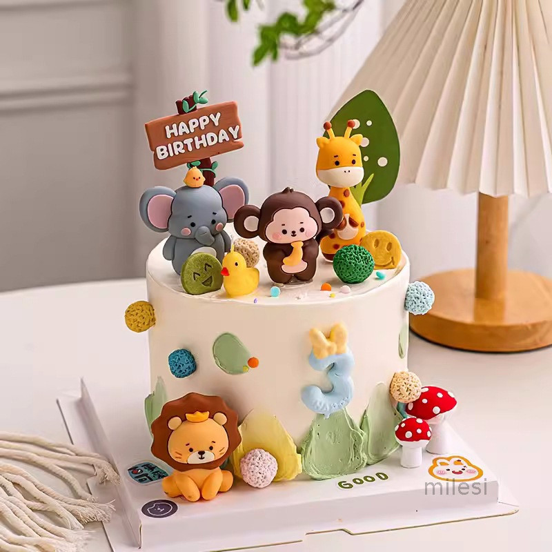 🌈🌈Plugin Nướng Bánh Hoạt Hình Sáng Tạo Trang Trí Bánh Sinh Nhật Động Vật Đứng Plugin Bánh