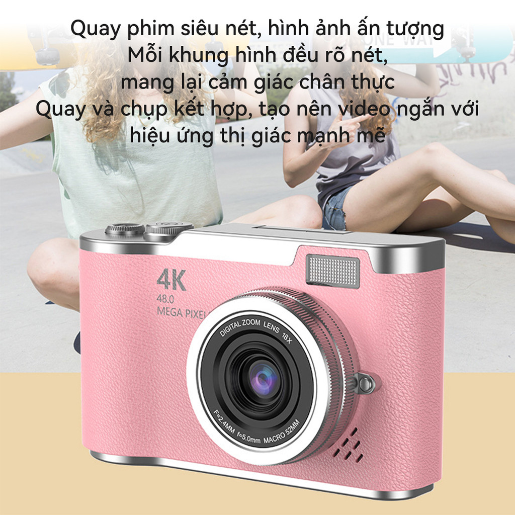 -CLUBLU- Máy Ảnh Mini Selfie Màn Hình Lật HD MỚI LK-007 48MP Đèn LED Bổ Trợ Hoàn Hảo Cho Học Sinh | BigBuy360 - bigbuy360.vn