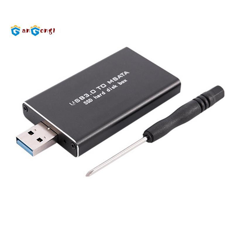 MSATA sang USB 3.0 sang MSATA SSD USB3.0 sang MSATA Ốp lưng Bộ chuyển đổi đĩa cứng M2 SSD Hộp đựng ổ