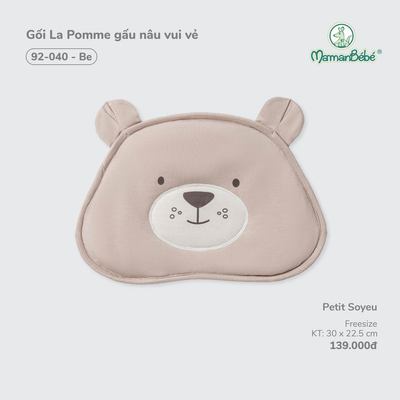 Gối La Pomme gấu nâu vui vẻ - Sợi Petit Soyeu thoáng mát  - Bé trai - Freesize