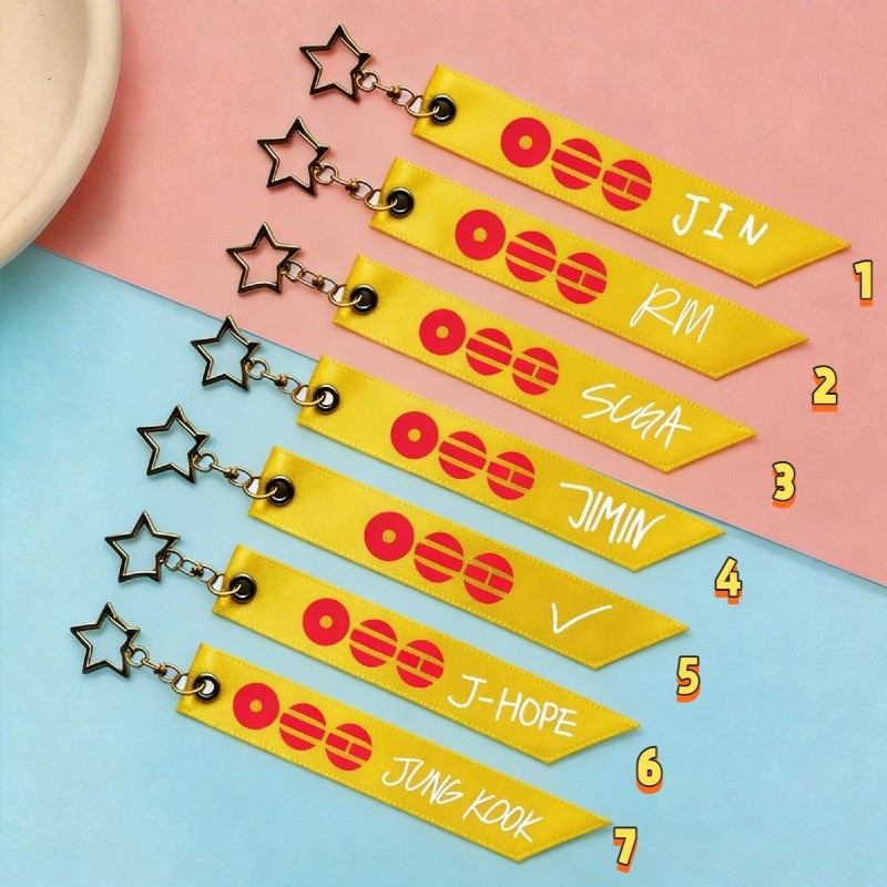 Hàng hóa BTS JIMIN JIMIN JIMIN Ruy băng Móc khóa Tian Jungkook Dải điện thoại di động Dây buộc GS32