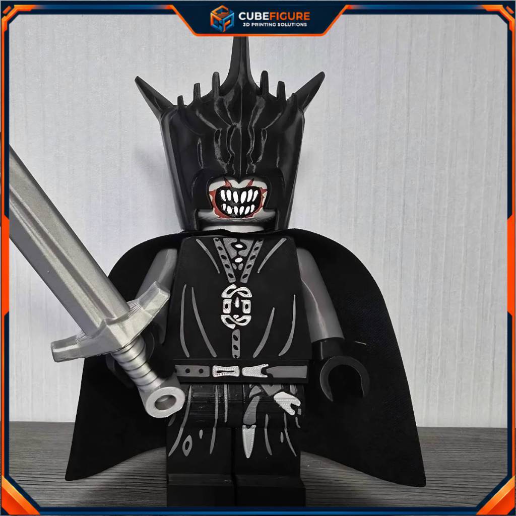 [500%] Mô hình BRICK MOUTH OF SAURON - CUBE FIGURE [21 cm] - [Lord of Ring]