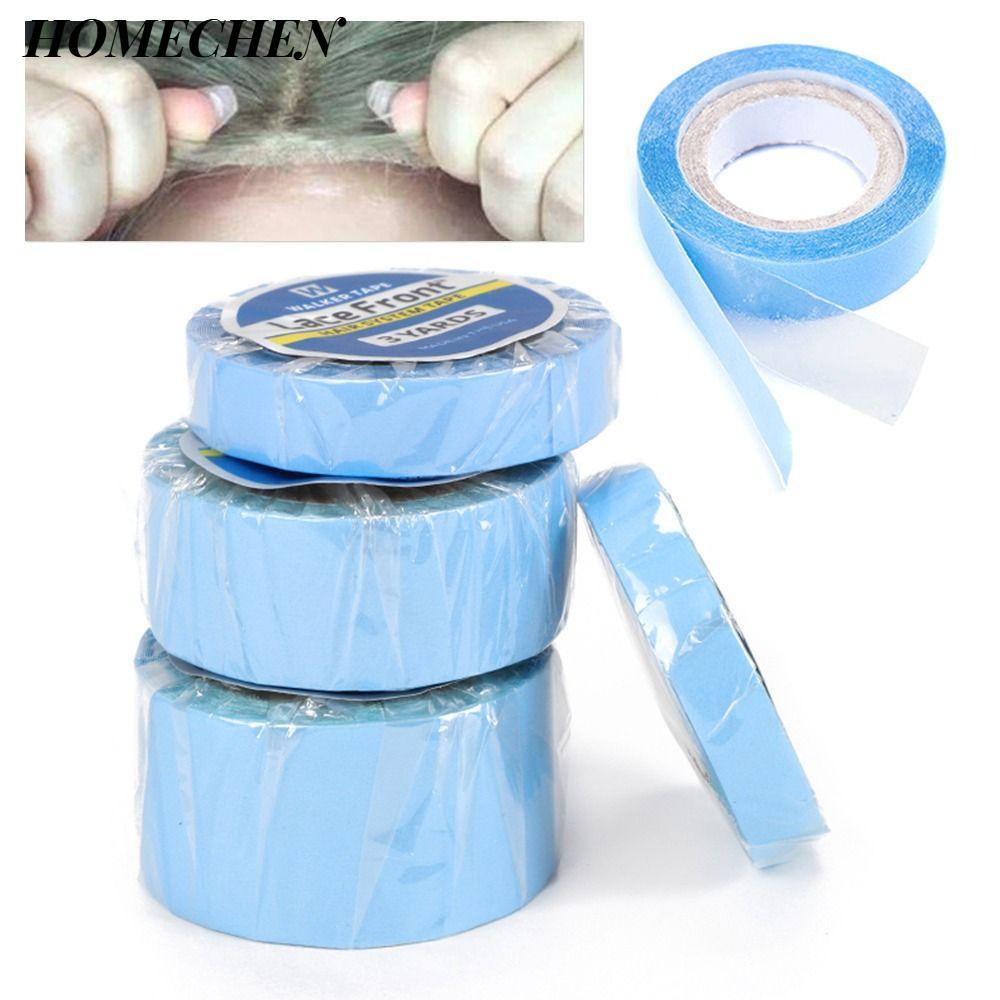 HOMECHEN 3Yards / Roll Wig Tape, Keo dán phía trước ren siêu giữ hai mặt, Băng keo hệ thống tóc chốn