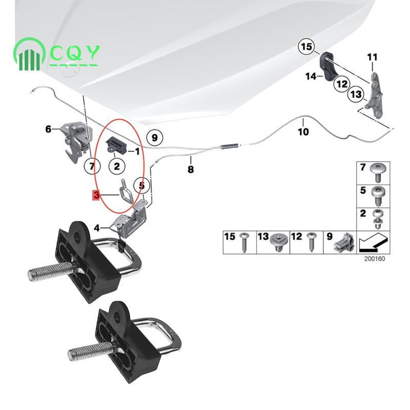 51237008756 51237002012 Bộ Hood / Catch 328xi 328i 335xi 335i E90 E91 2009