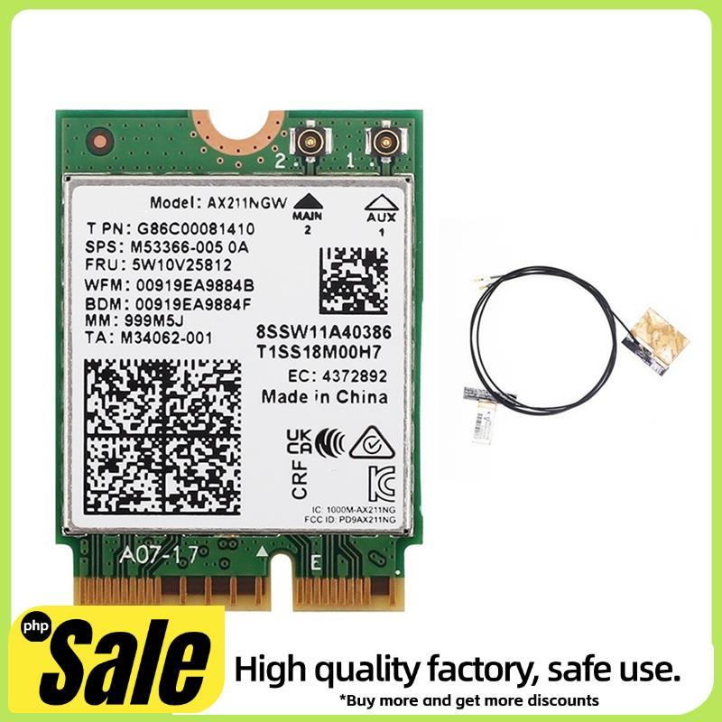 WiFi 6E AX211NGW Tri Band 2.4G / 5G / 6Ghz Thẻ Wifi Mạng Không Dây Cho Bluetooth 5.2 AX211 M.2 CNVio