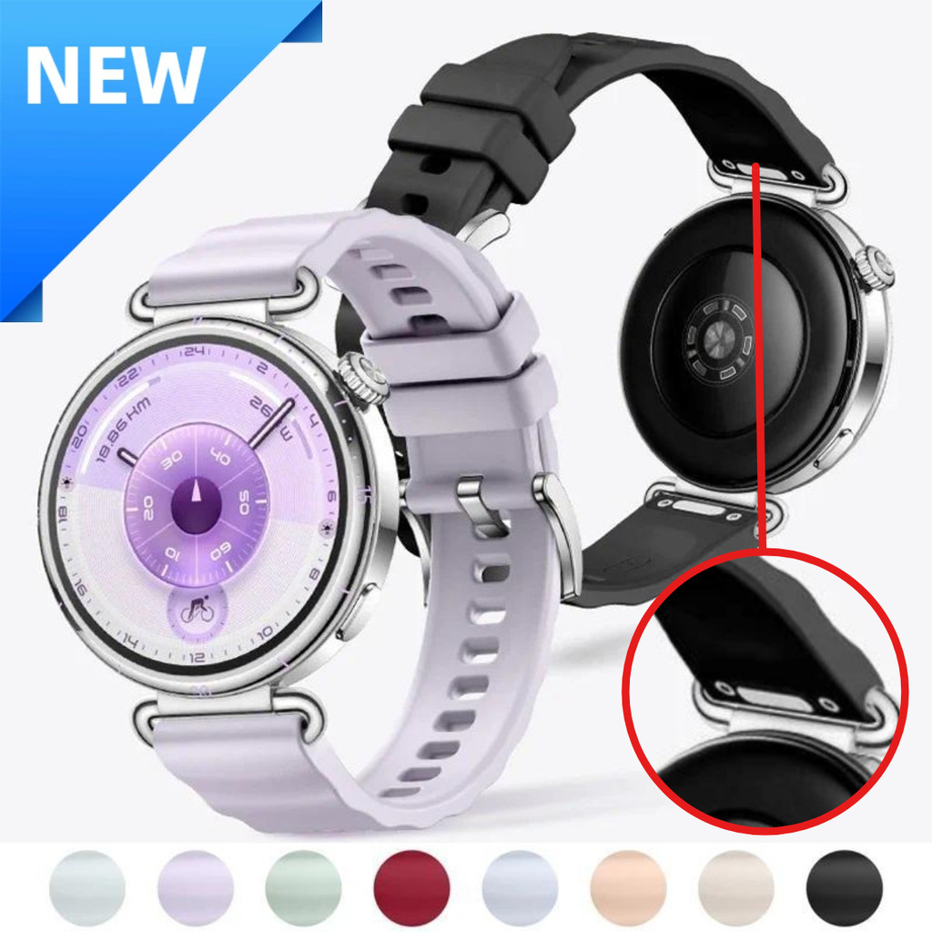 Dây đeo silicon nữ 18mm cho Huawei Watch GT6 41MM GT5 / 4 41mm 5 Pro 42mm Dây đeo Silm cho Xiaomi S4