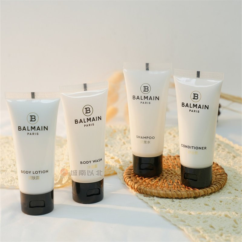 Dầu gội Balmain, dầu xả, gel tắm, mẫu kem dưỡng thể, bộ chăm sóc khách sạn Grand Hyatt Dầu gội Balma