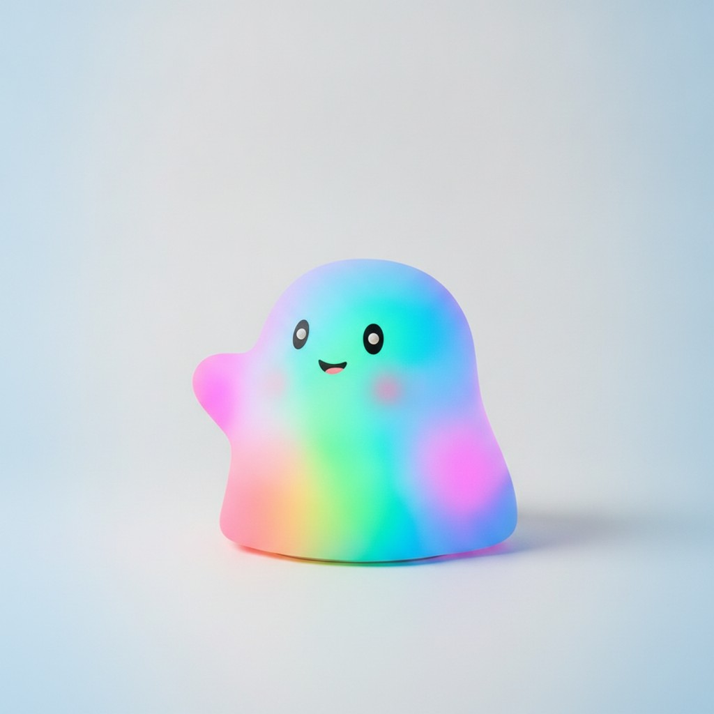 Ghost Night Light Squishy Silicone Night Light Ghost Lamp Squeezable Non-Scary cho trẻ em, phòng ngủ