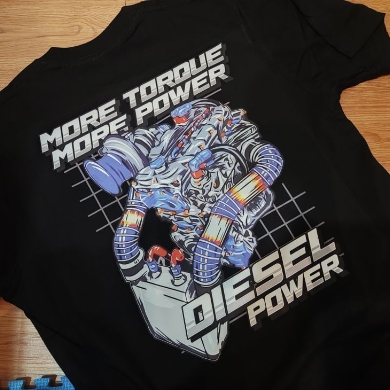 Thời trang 2026 Power Ver2 Diesel Áo thun ô tô Gank Diesel Car Tshirt / Baju Microfiber Jersi / Jers