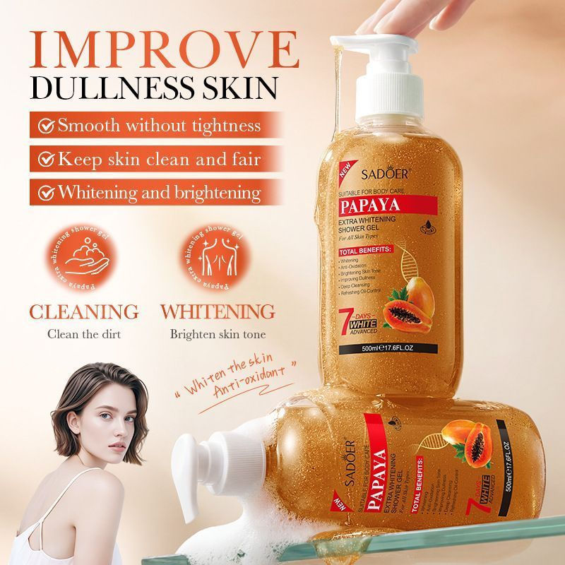 New product Cleansing Acid Scrub with Turmeric vc12y The Non-Pull Curved Shower Gel leaves a lingeri