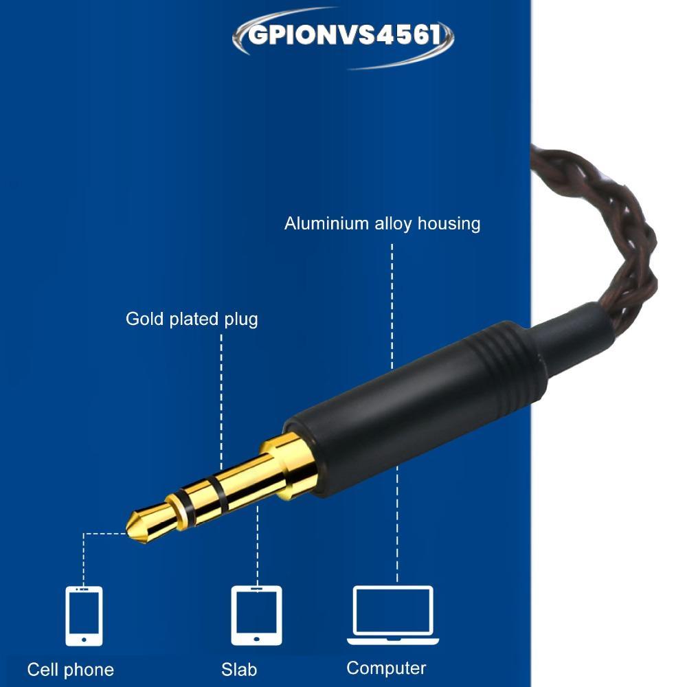 Cáp thay thế tai nghe GPIONVS4561, phích cắm âm thanh nổi 3,5 mm 1,2m / 3,94ft Dây nâng cấp, Cáp âm 