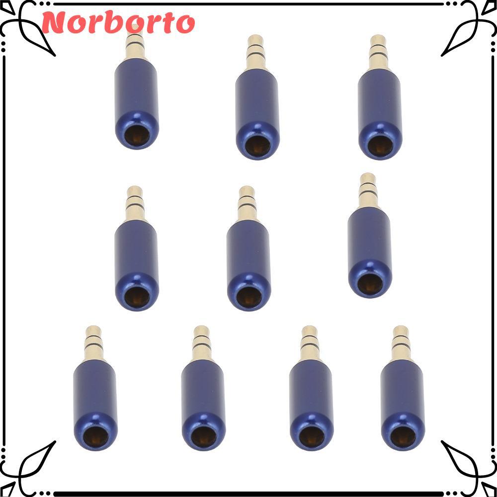 NORBORTO 10 CÁI Giắc cắm âm thanh tai nghe, Mạ vàng không mất chất lượng âm thanh 3 lỗ 3,5 mm Âm tha
