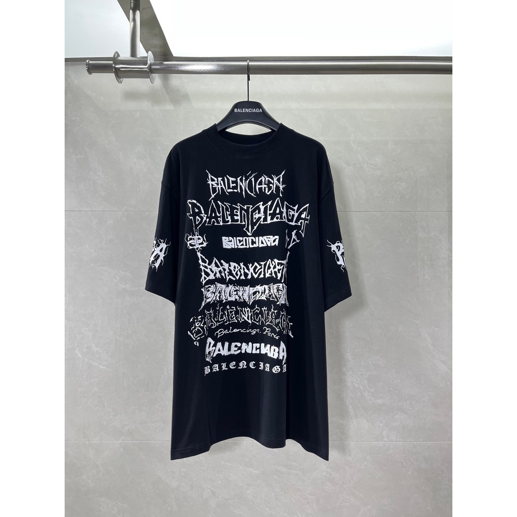 Áo thun Balenciaga / Áo thun Balenciaga in hình ngắn tay nam nữ Áo thun hợp thời trang Áo thun cao c