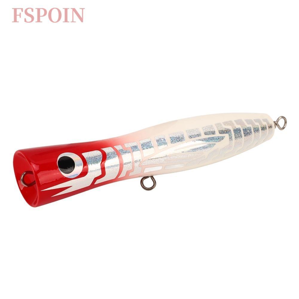 FSPOIN Popper Mồi Câu Cá, Gỗ Phản Quang Màu Sắc GT Popper, Bền 18cm Basswood Popper Câu Cá Nước Mặn