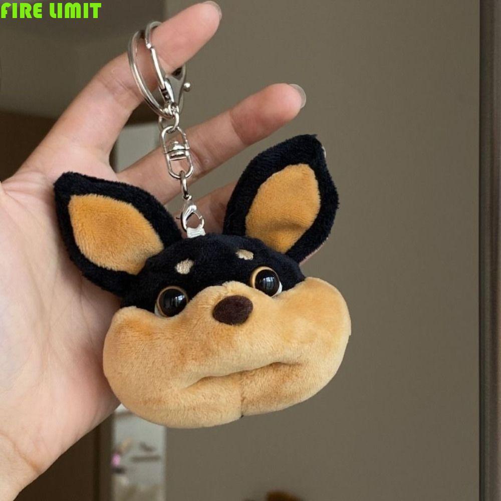 FIRE LIMIT Bee Dog Doll Móc khóa, có mũ sang trọng Bee Puppy Bag Mặt dây chuyền, Phim hoạt hình dễ t