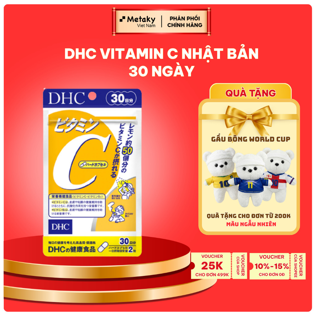 DHC Vitamin C Nhật Bản 30 Ngày – Viên uống Vitamin C 1000mg làm sáng da mờ thâm tăng đề kháng
