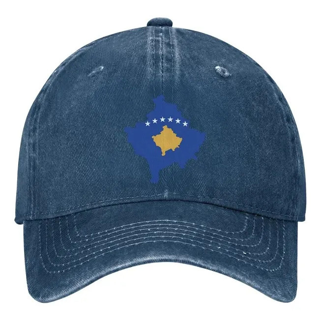 Mũ bóng chày có thể điều chỉnh với cờ bản đồ Kosovo CZNK