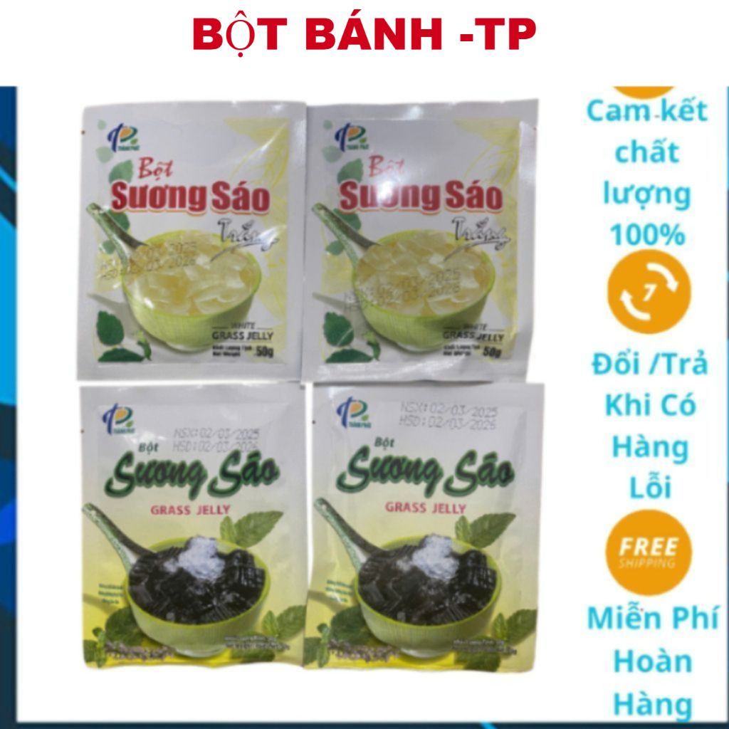 Bột Thạch Sương Sáo Đen -Thạch sương sáo trắng Thành Phát (50g)/GÓI . .