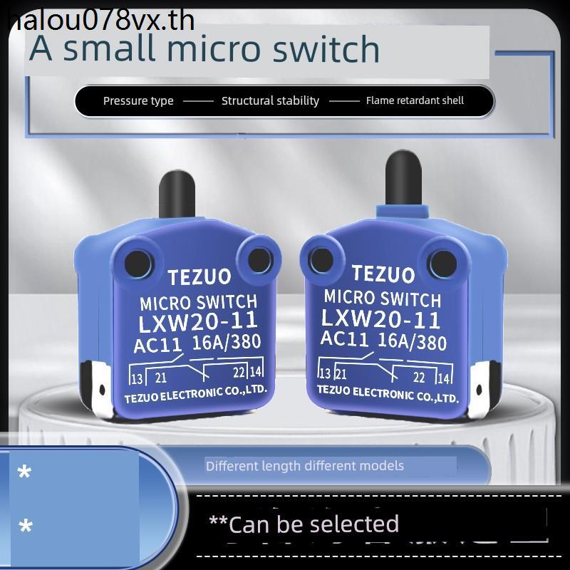 TEZUO Loại đẩy Micro Switch Công tắc giới hạn tự đặt lại nhỏ LXW20-11 Bạc Liên hệ TEZUO