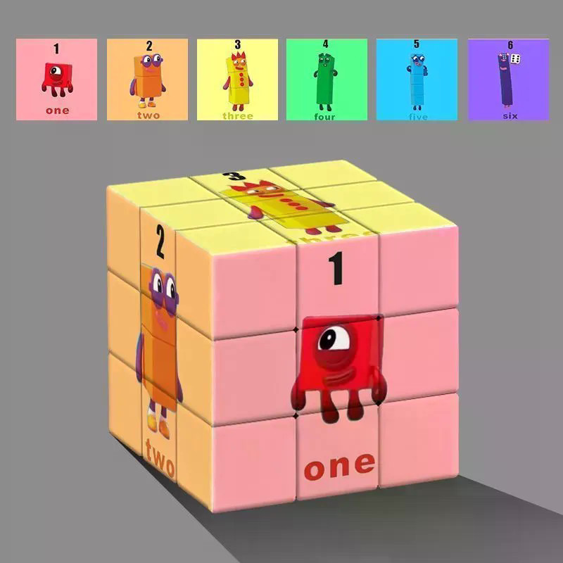 3x3 Numberblocks Magic Cube Giáo dục Trẻ em Học toán Fidget Puzzle
