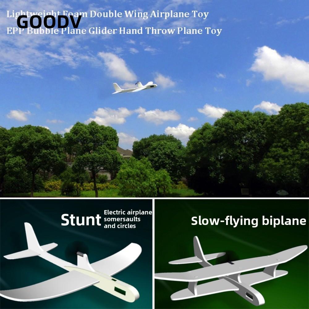 GOODV EPP Bubble Plane, PP Foam School Science Textbook Tool Double Wing Airplane Toy, Ligtthweight 