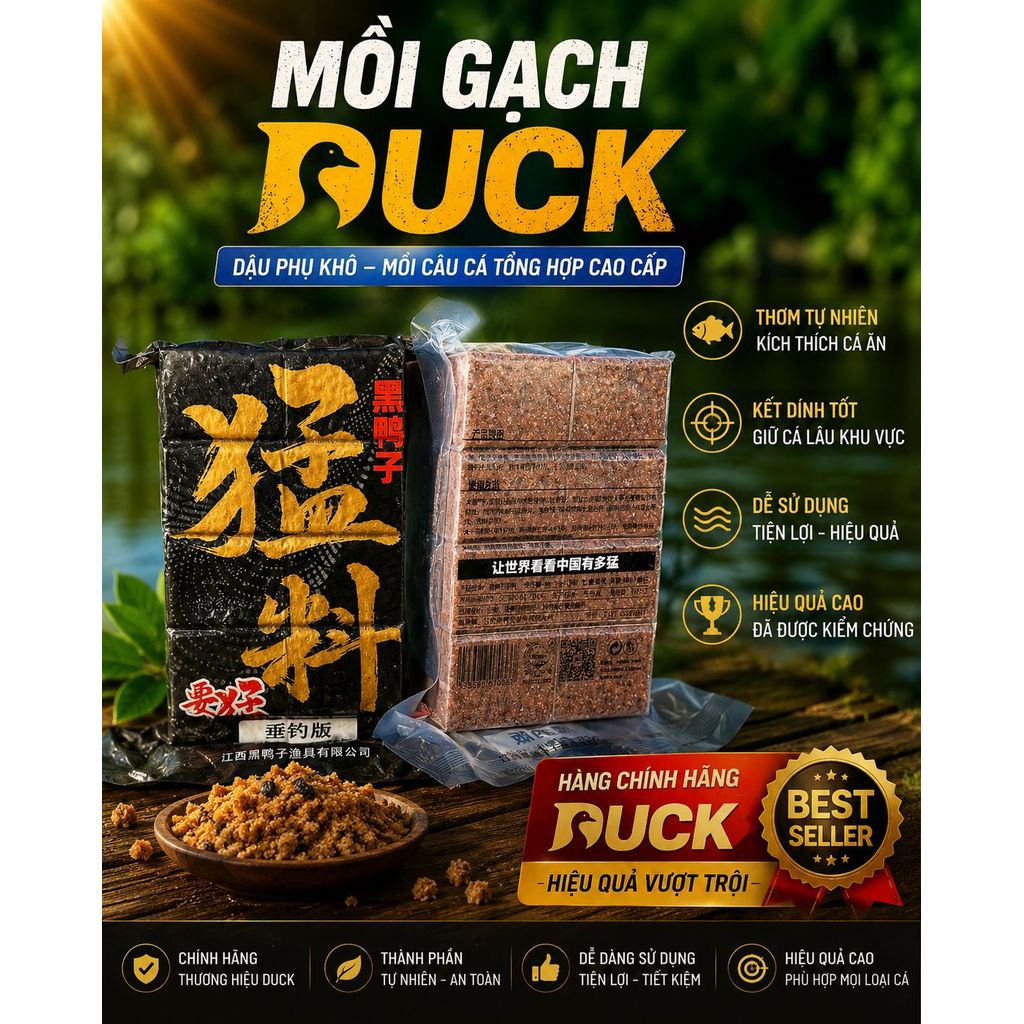 Mồi gạch thương hiệu DUCK ( con vịt )Vị thơm ngũ cốc
