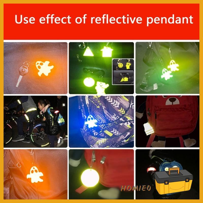 HOMIE Kids Reflector Gear cho ba lô Xe đẩy Áo khoác phản quang an toàn Móc khóa