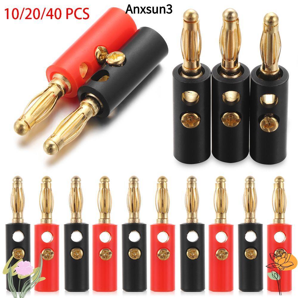 ANXSUN3 Banana Plugs 4mm Adapter Jack âm thanh mạ vàng