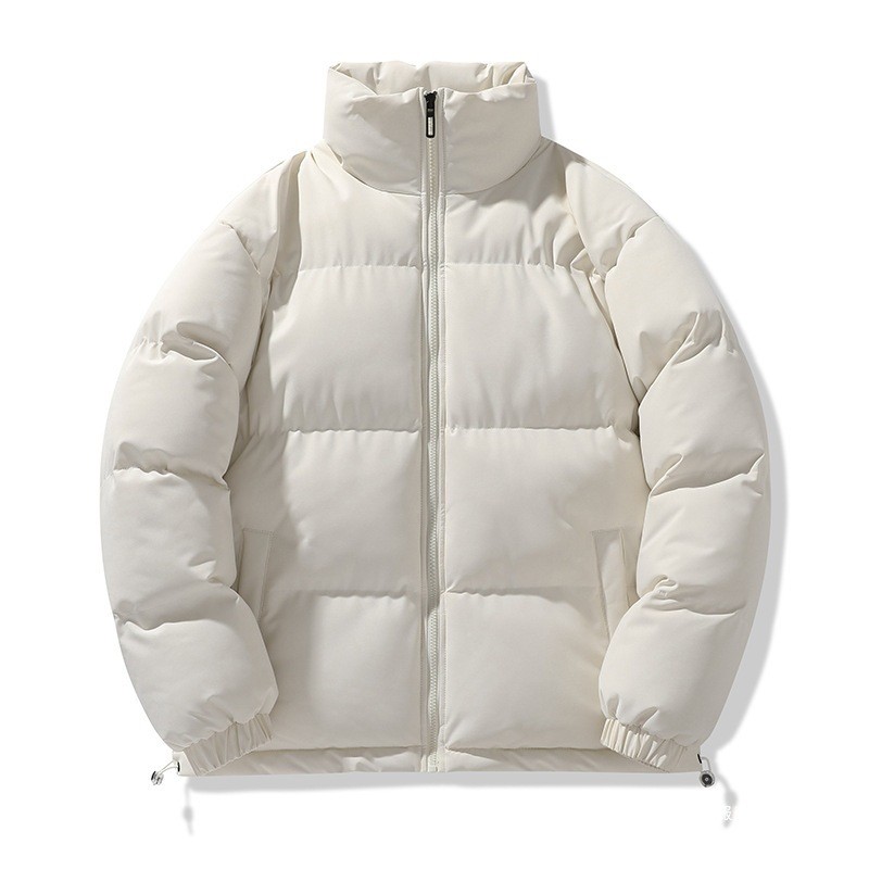 Men's Stand Collar Thickened Down Jacket, Loose Fit Winter Coat, Cold-Proof and Warm Puffer Jacket