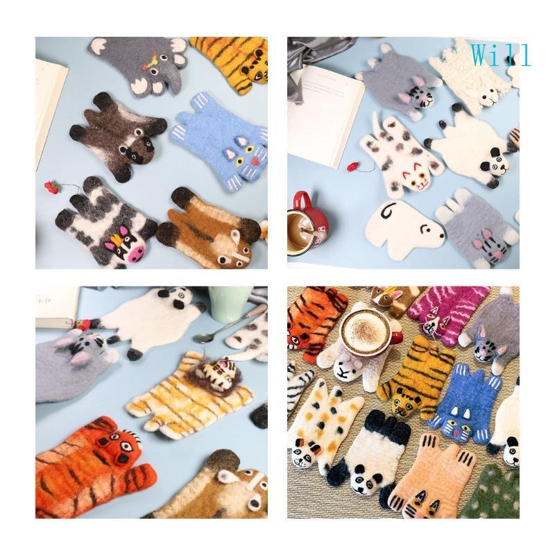 Will Kitten Coaster Động Vật Trang Trí Bàn Cà Phê Đồ Uống Trà Giá Đỡ Cốc