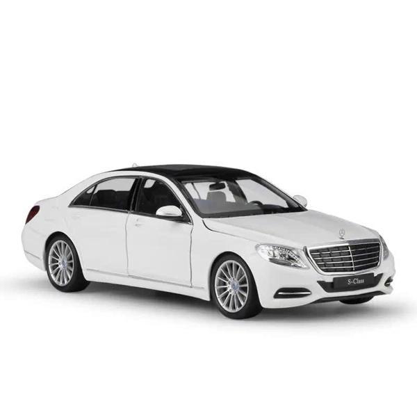 Mô hình xe Mercedes Benz S Class tỷ lệ 1/24 Next Welly sản xuất, logo sắc nét, đánh lái, mở cửa trướ