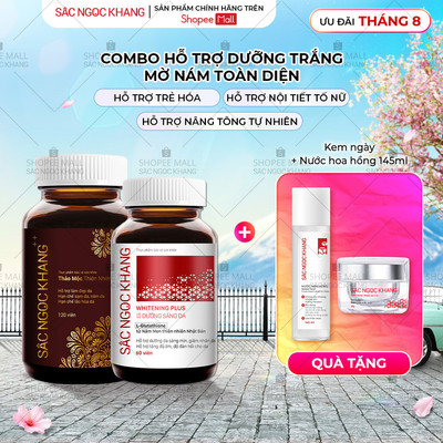 Combo Trẻ Hóa Trắng Sáng Vượt Bật Sắc Ngọc Khang - Mờ Nám Sạm Tàn Nhang, Dưỡng Da Tươi Trẻ, Chống Lão Hóa Whitening Plus