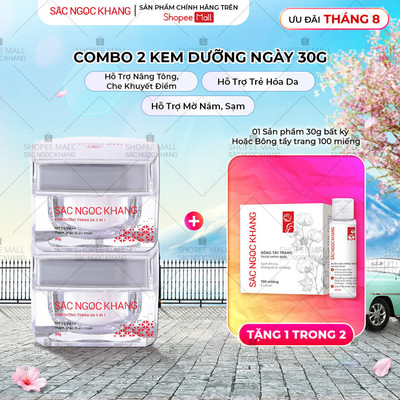 Combo 2 Kem Dưỡng Trắng Da Ban Ngày Sắc Ngọc Khang 5 trong 1 30g