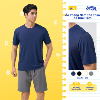 Áo thun thể thao YODY Sport form regular dệt jacquard thoáng khí siêu nhẹ MATS25S177