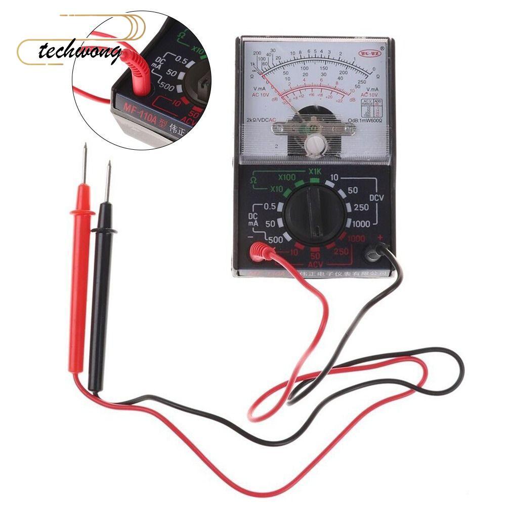 Đồng hồ vạn năng tương tự TECHWONG Vôn kế MF-110A có độ chính xác cao đa chức năng