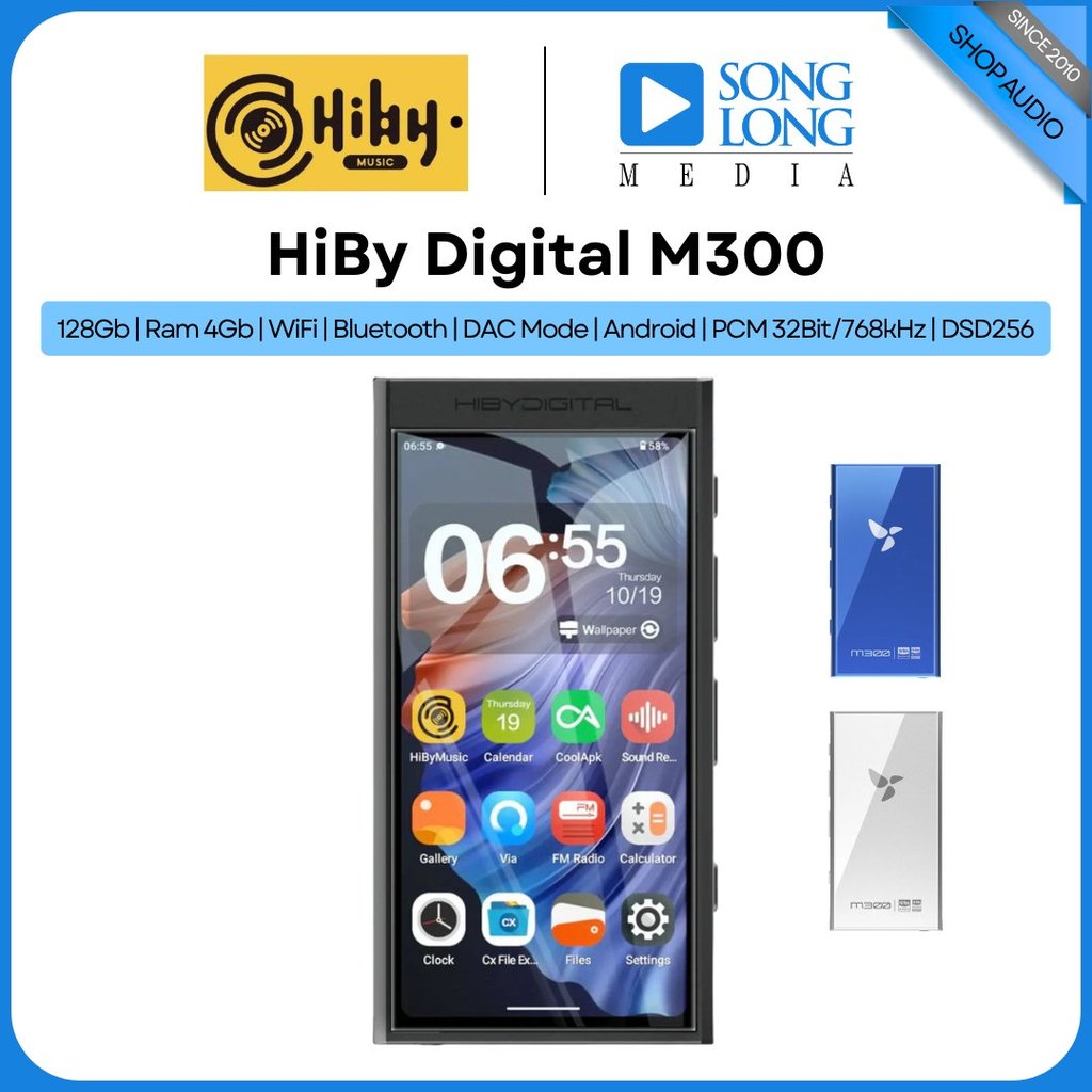 Máy nghe nhạc HiBy Digital M300 -  Hàng Chính Hãng - Songlongmedia