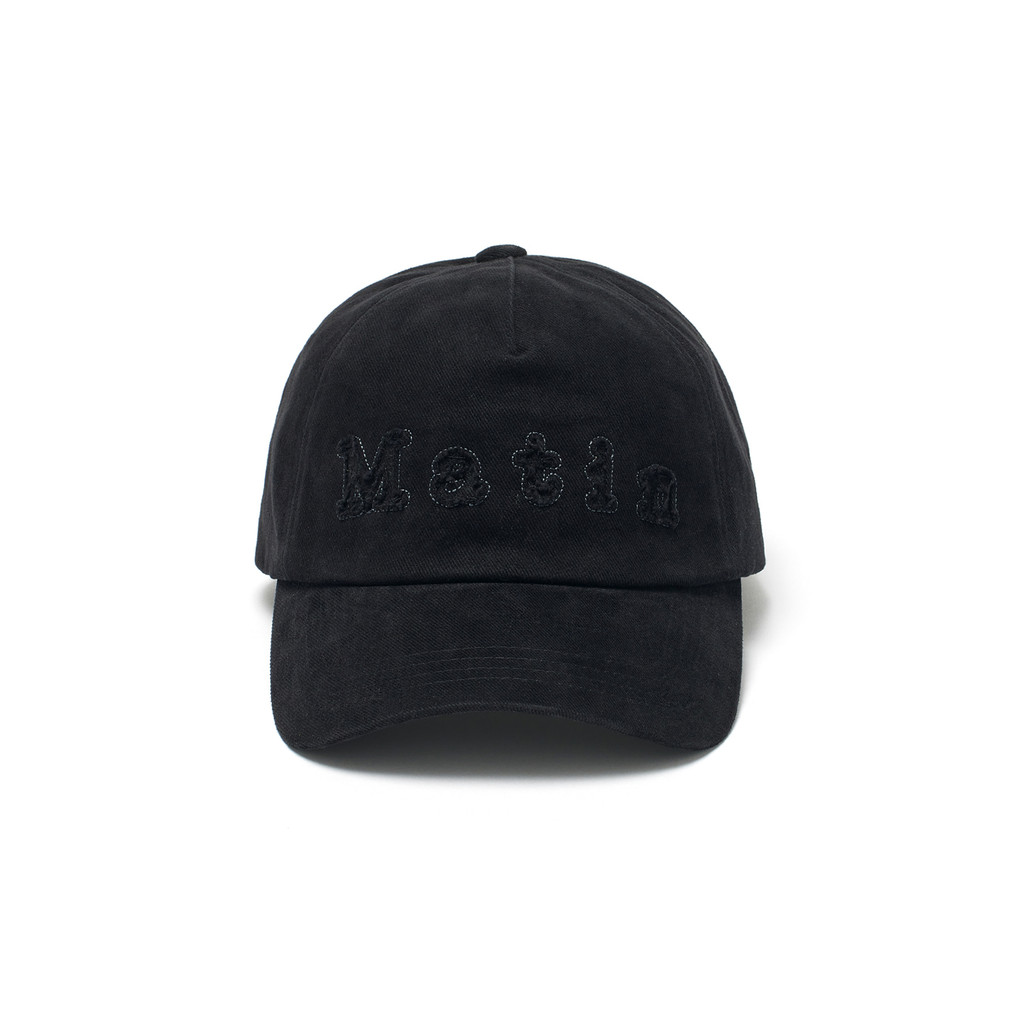 MATIN KIM MATIN REVERSE LOGO BALL CAP IN BLACK