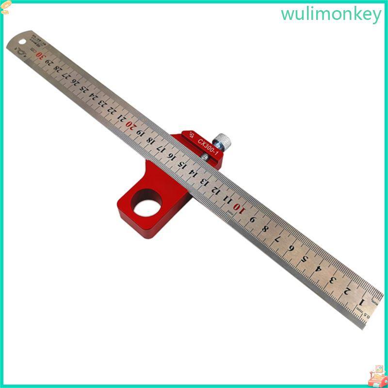 WU CX300-1 Chế Biến Gỗ Góc 45 Độ Scribe Thợ Mộc Đo Bố Trí Đo Đa Năng Thước Định Vị Có Thể Điều Chỉnh