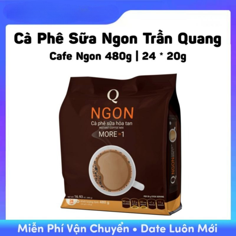 Bịch Cà Phê Sữa Trần Quang 24 gói x 20g / Cà Phê Ngon / Cafe Sữa Trần Quang / Trà Sữa / Ngon, Arabic